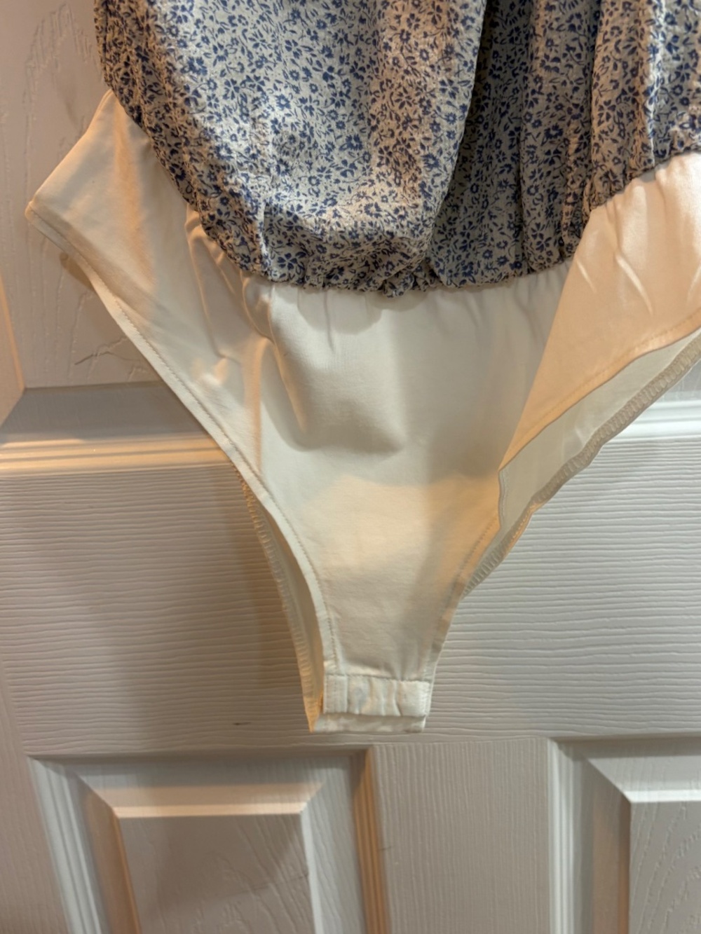 New Promesa One Shoulder Bodysuit in Blue One Piece Ruffle Elastic NWT - Picture 5 of 7